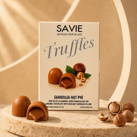 Truffle gianduja hạt phỉ SAVIE