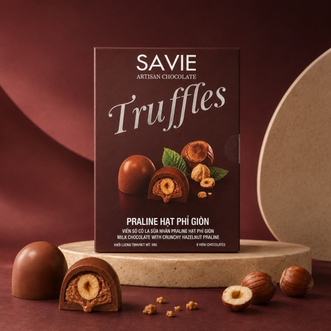 Truffle praline hạt phỉ giòn