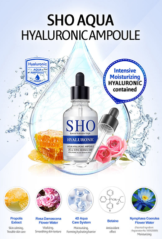 Tinh chất dưỡng ẩm SHO AQUA HYALURONIC AMPOULE