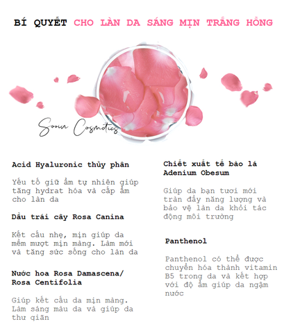 Tinh chất dưỡng da hoa hồng SHO ROSE PETAL BLOOMING SKIN ESSENCE