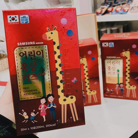 SAMSUNG BIOPHARM RED GINSENG KIDS GOLD - Nước uống Hồng sâm trẻ em