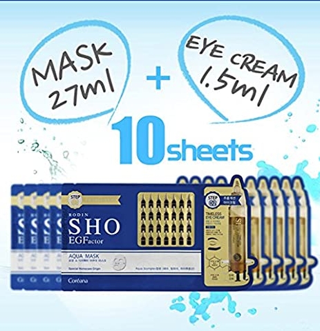 Mặt nạ cấp ẩm sáng da RODIN SHO AQUA MASK 2-STEP