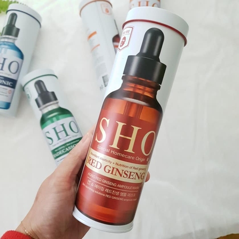 Mặt nạ tinh chất hồng sâm chống lão hóa SHO AGING RED GINSENG AMPOULE MASK