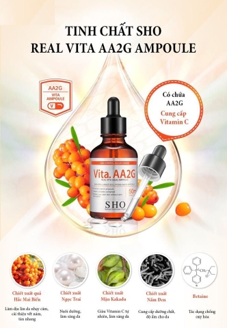 Tinh chất dưỡng sáng da SHO REAL VITA. AA2G AMPOULE