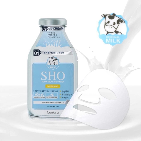 Mặt nạ 2 bước dưỡng ẩm SHO MILKY DROP MASK 2-STEP
