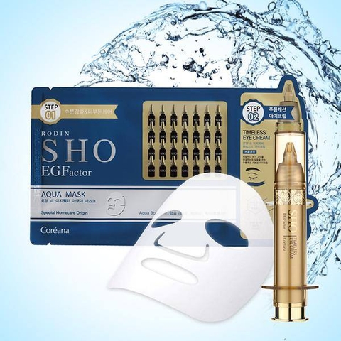 Mặt nạ cấp ẩm sáng da RODIN SHO AQUA MASK 2-STEP