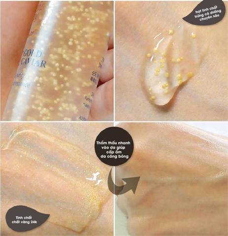 Elishacoy 24k Gold Caviar Essence - Tinh Chất Vàng 24k Kết Hợp Với Trứng Cá Hồi Đen