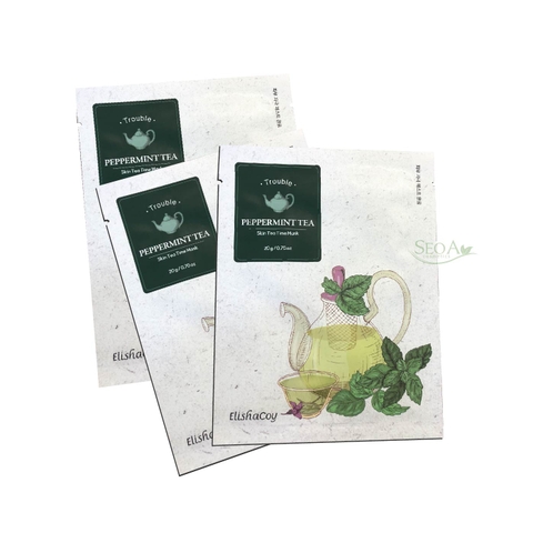 Elishacoy Skin Tea  Mask Peppermint tea  - Mặt nạ làm sáng da trẻ hóa làn da, cấp ẩm và nâng cơ.