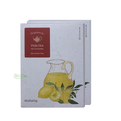 Elishacoy Skin Tea  Mask Yuja Tea - Mặt nạ làm sáng  da dưỡng trắng mịn màng,  cung cấp vitamin C