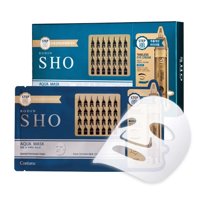 Mặt nạ cấp ẩm sáng da RODIN SHO AQUA MASK 2-STEP