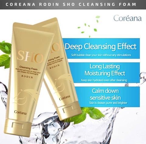 Sữa rửa mặt dưỡng ẩm chống lão hóa SHO CLEANSING FOAM