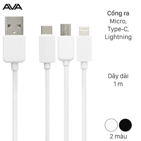 Cáp 3 đầu AVA AP03-1000
