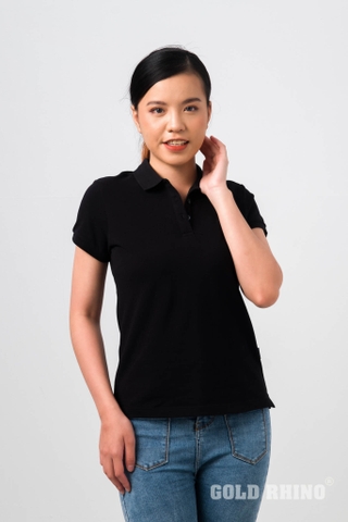 Áo Thun Nữ Polo Màu Đen