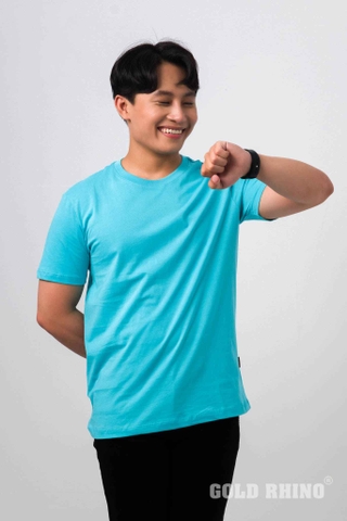 Áo Thun Nam Cổ Tròn Màu Ngọc