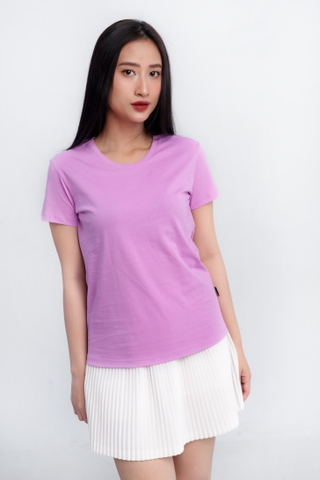 Nữ T-shirt - Cổ tròn - Tím Violet