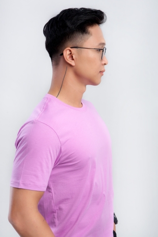 Áo Thun Nam Cổ Tròn Màu Tím Violet