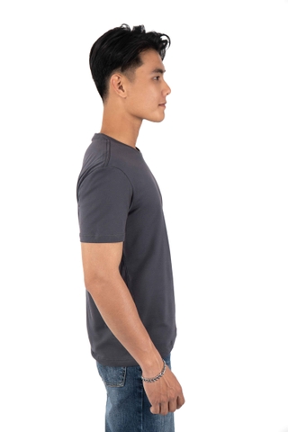 Áo Thun Nam Cổ Tròn Màu Rêu Đậm