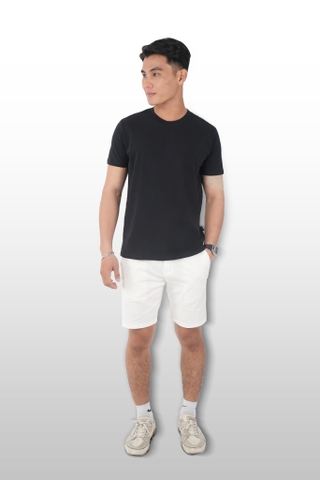 Áo Thun Nam Cổ Tròn Màu Đen