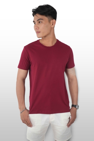 Áo Thun Nam Cổ Tròn Màu Đô Japan