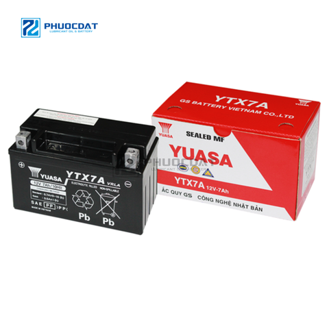 Ắc quy GS YUASA YTX7A 12V 7AH xe máy