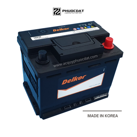 Ắc quy DELKOR 12V 60AH DIN 56030 Cọc chìm