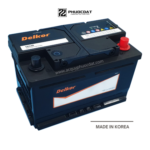 Ắc quy DELKOR 12V 65AH DIN 56530 Cọc chìm