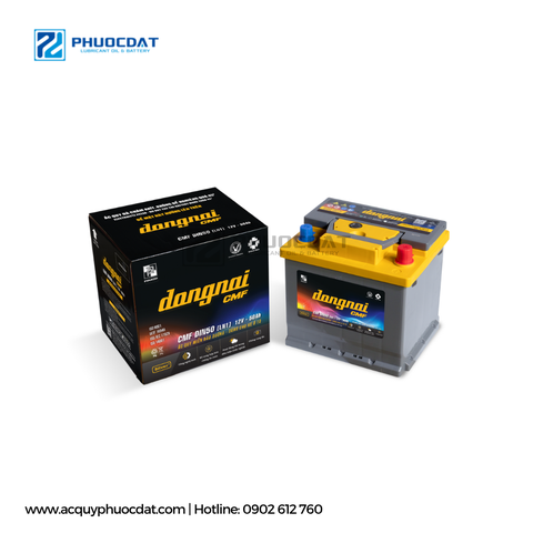 Ắc Quy Khô Đồng Nai CMF DIN50 12V 50AH - Miễn Bảo Dưỡng Chính Hãng