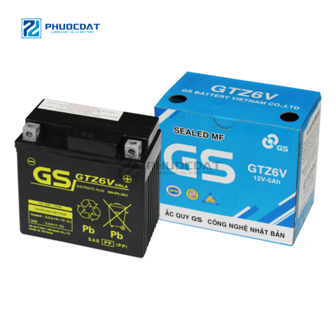 Ắc quy GS GTZ6V 12V 5AH xe máy