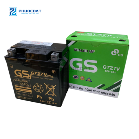 Ắc quy GS GTZ7V 12V 6AH cho xe máy Yamaha NVX