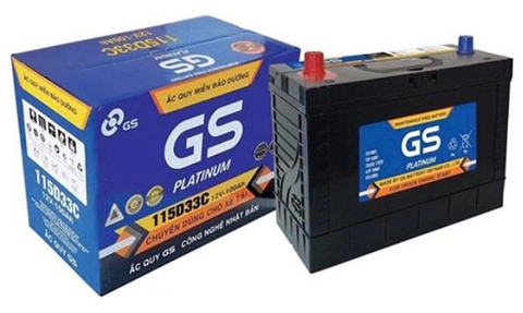 Ắc quy GS MF 115D33C 12V 100Ah cọc chì