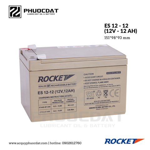 Ắc quy Rocket ES 12 - 12