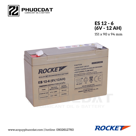 Ắc quy Rocket ES 6 - 12
