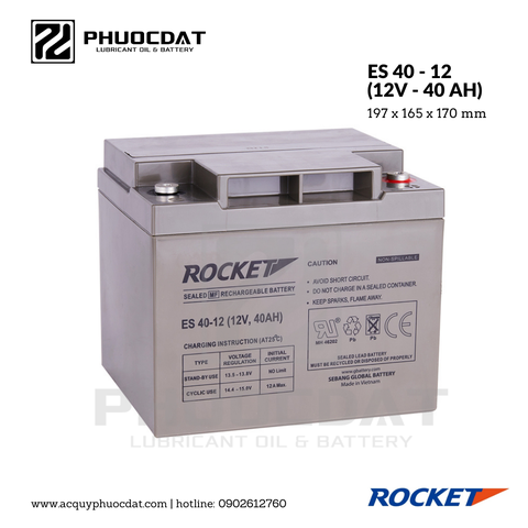 Ắc quy Rocket ES 40 - 12
