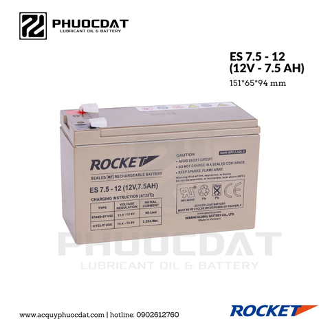 Ắc quy Rocket ES 7.5 - 12