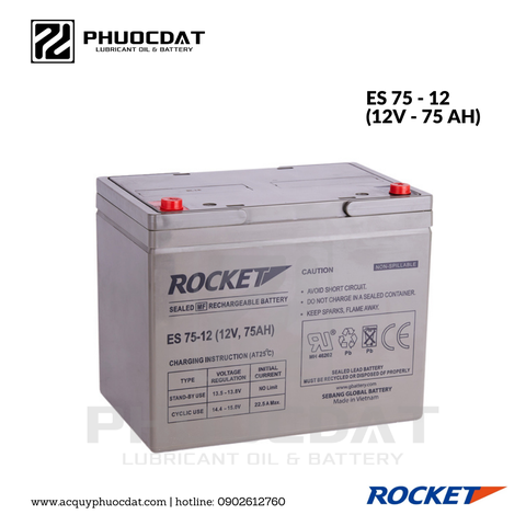 Ắc quy Rocket ES 75 - 12