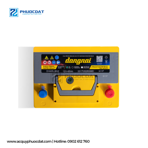 Ắc Quy Khô Đồng Nai CMF DIN65 (LBN2) 12V 65AH - Miễn Bảo Dưỡng Chính Hãng