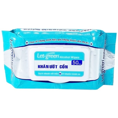 Khăn ướt cồn Letgreen 50 tờ