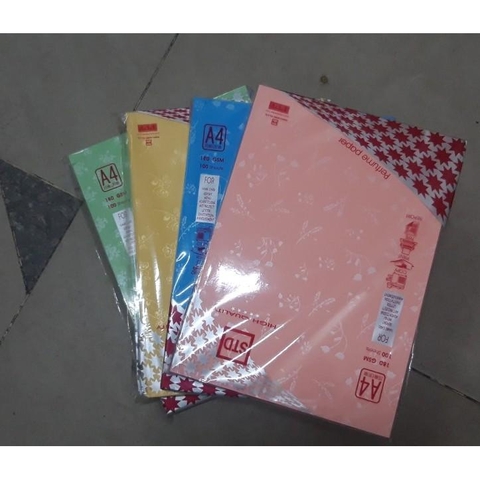 Bìa thơm A4 STD - 180gsm - xanh dương