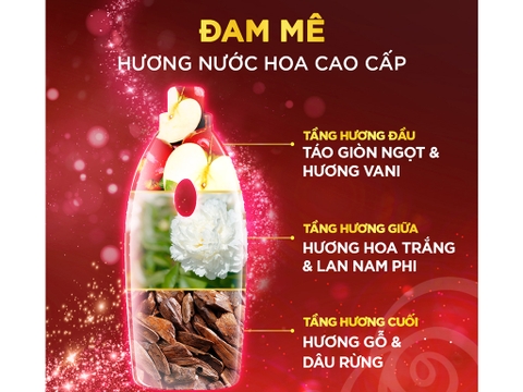 Nước xả Downy hương nước hoa đam mê gói/ dây 20ml