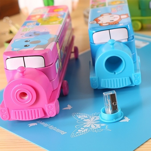 Hộp Bút Sắt Ô Tô Kèm Gọt