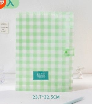 Túi Đựng Tài Liệu A4 5 Ngăn Caro K34 - Xanh Lá