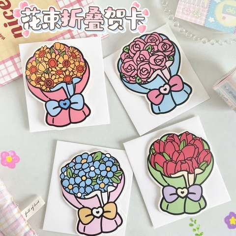 Thiệp Hoa Kèm Phong Bì Trắng