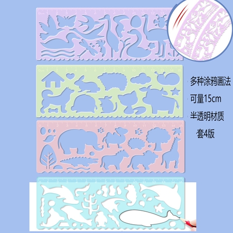 Set 4 Thước Vẽ Hình