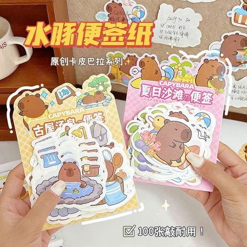 Túi 100 Tờ Note Hình Capybara