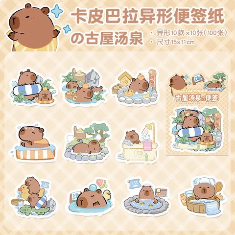 Túi 100 Tờ Note Hình Capybara