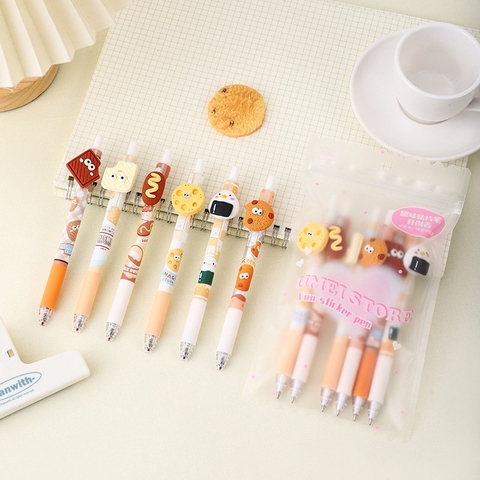 Set 6 Bút Gel Đen - Umei Store