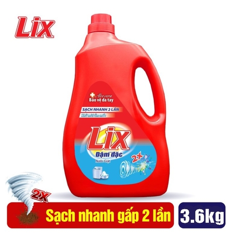 Nước giặt Lix đậm đặc chai 3.65 lít