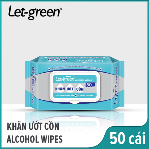 Khăn ướt cồn Letgreen 50 tờ