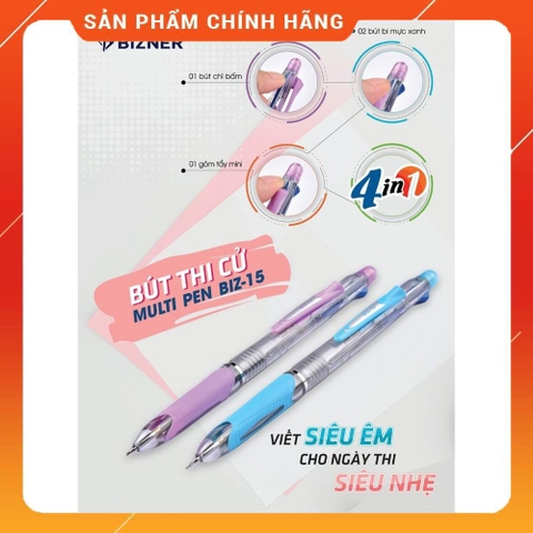Bút Thi Cử Biz-15 4in1