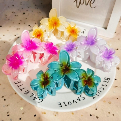 Kẹp Tóc Gấp 3 Hoa Sứ
